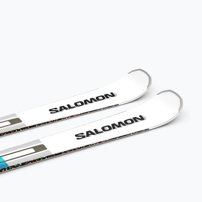 Salomon Addikt + Z12 GW schiuri de coborâre alb/negru/albastru neon pastelate 9
