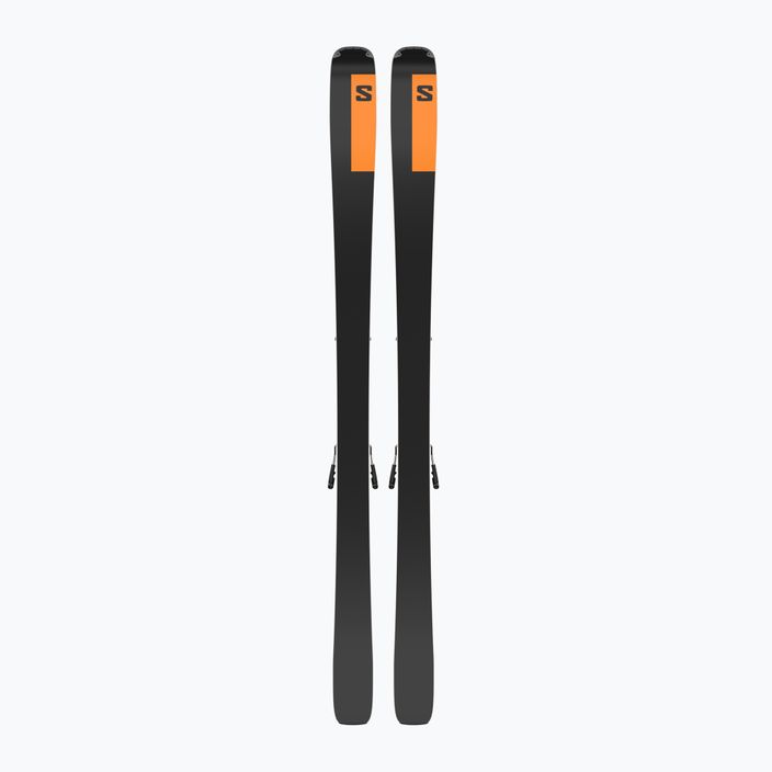 Salomon Stance 84 + M12 GW schiuri de coborâre negru/neon orange/dove 7