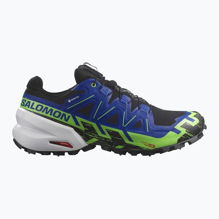 Pantofi de alergare pentru bărbați Salomon Spikecross 6 GTX negru/surf the web/gecko verde 7