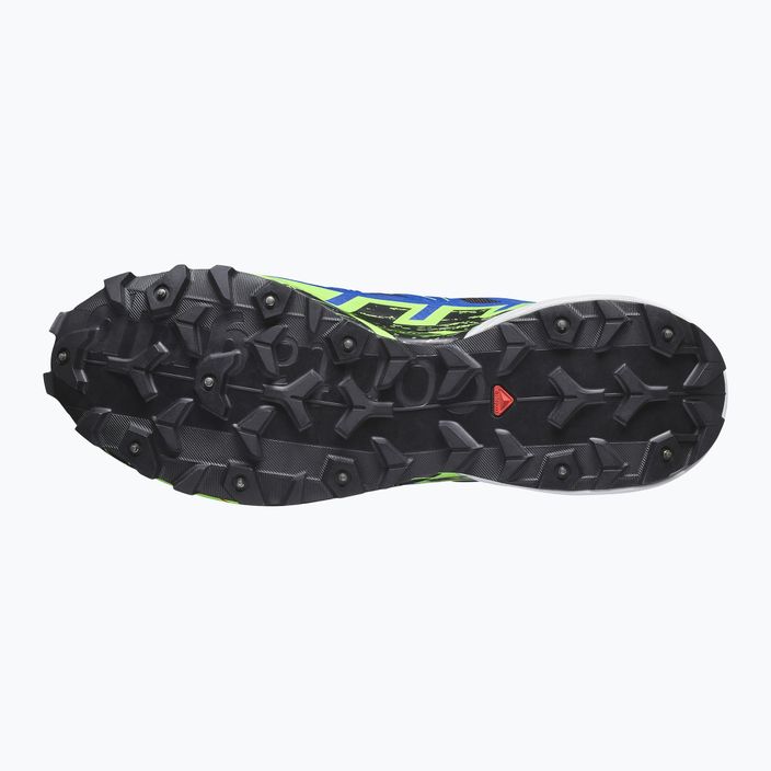 Pantofi de alergare pentru bărbați Salomon Spikecross 6 GTX negru/surf the web/gecko verde 12