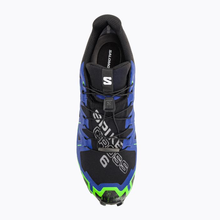 Pantofi de alergare pentru bărbați Salomon Spikecross 6 GTX negru/surf the web/gecko verde 6