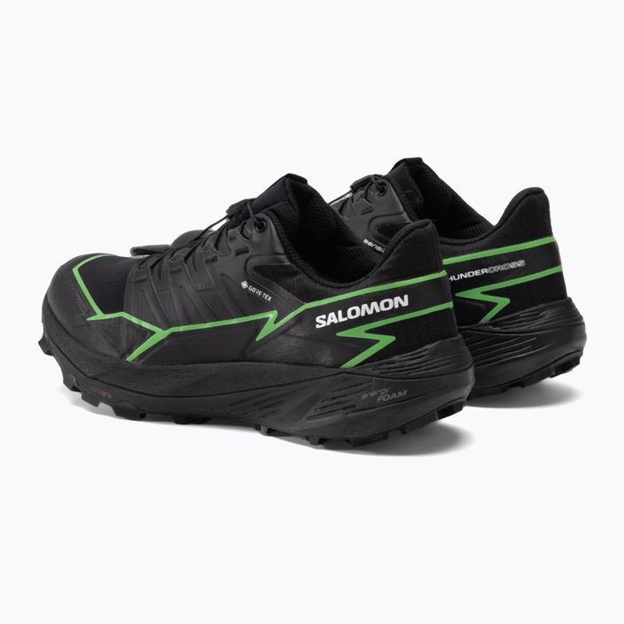 Pantofi de alergare pentru bărbați Salomon Thundercross GTX negru/gecko verde/negru 5