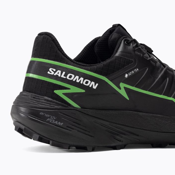 Pantofi de alergare pentru bărbați Salomon Thundercross GTX negru/gecko verde/negru 11