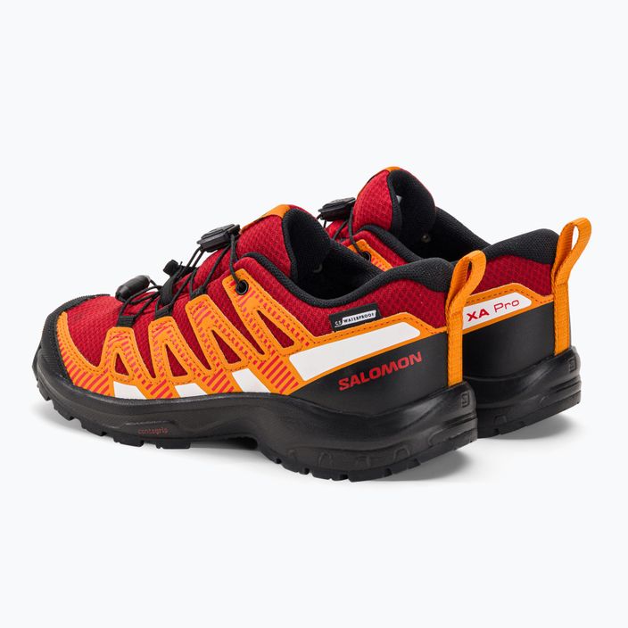Pantofi de trekking pentru copii Salomon Xa Pro V8 CSWP roșu/negru/opărat pentru copii 3