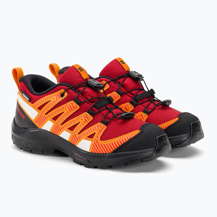Pantofi de trekking pentru copii Salomon Xa Pro V8 CSWP roșu/negru/opărat pentru copii 4
