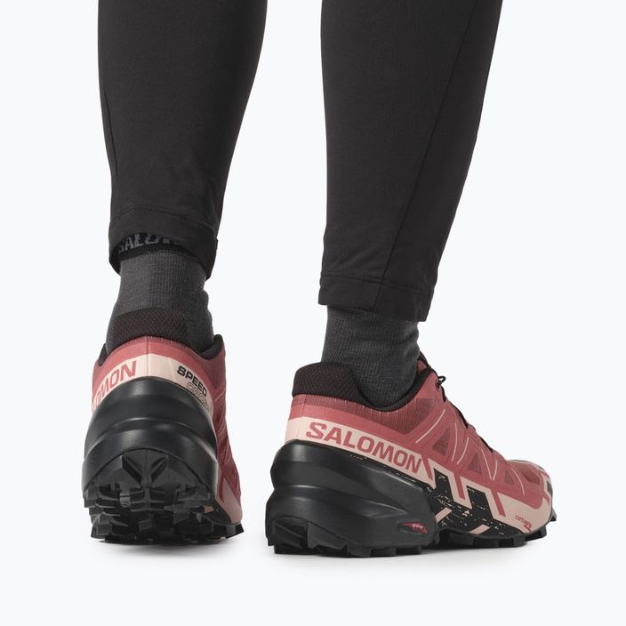 Salomon Speedcross 6 pantofi de alergare pentru femei piele de vacă / negru / trandafir englezesc 5