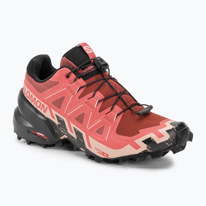 Salomon Speedcross 6 pantofi de alergare pentru femei piele de vacă / negru / trandafir englezesc