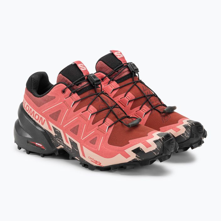 Salomon Speedcross 6 pantofi de alergare pentru femei piele de vacă / negru / trandafir englezesc 7