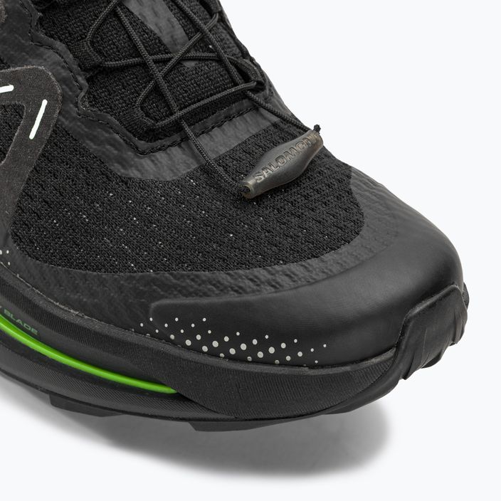 Bărbați Salomon Pulsar Trail pantofi de alergare negru/negru/verde gecko 7