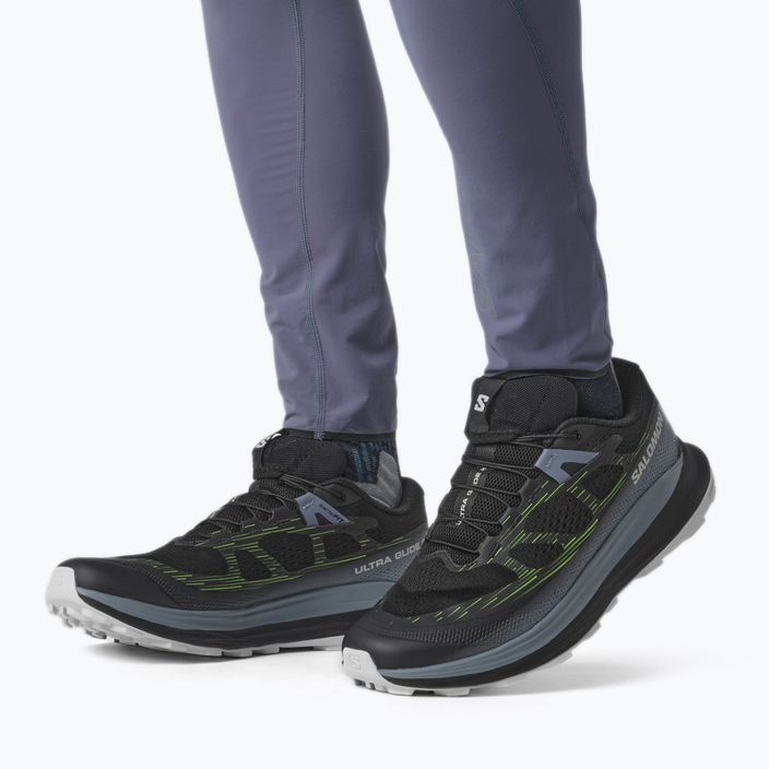 Pantofi de alergare pentru bărbați Salomon Ultra Glide 2 negru/piatră de cremene/gecko verde 17