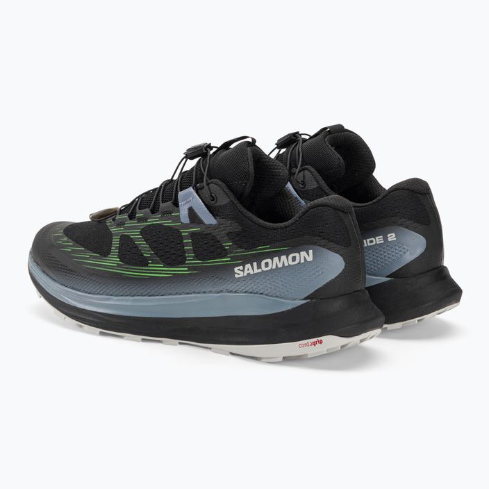Pantofi de alergare pentru bărbați Salomon Ultra Glide 2 negru/piatră de cremene/gecko verde 3