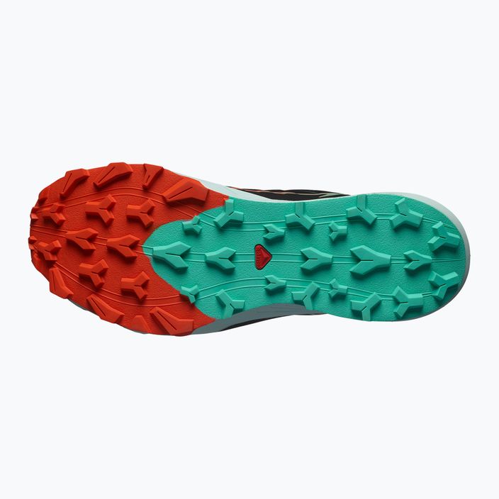 Încălțăminte de alergare pentru bărbați Salomon Thundercross black/cherry tomato/electric green 5