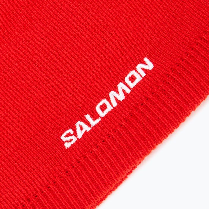 Căciulă de iarnă Salomon Beanie fiery red 3