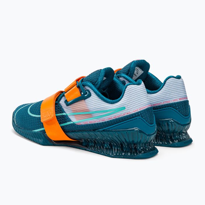 Nike Romaleos 4 albastru / portocaliu haltere pantofi de haltere 3