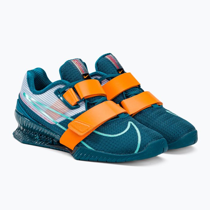 Nike Romaleos 4 albastru / portocaliu haltere pantofi de haltere 4
