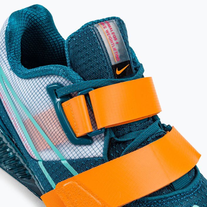 Nike Romaleos 4 albastru / portocaliu haltere pantofi de haltere 8