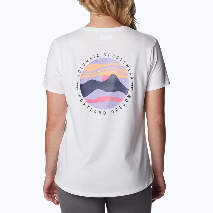 Columbia Sun Trek Graphic II cămașă de trekking pentru femei, alb 1998133104 2
