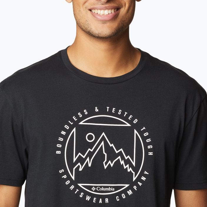 Tricou de trekking pentru bărbați Columbia Rapid Ridge Graphic negru 1888813020 4