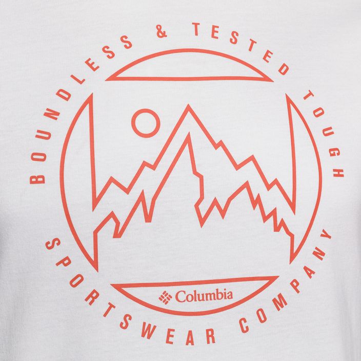 Tricou de trekking pentru bărbați Columbia Rapid Ridge Graphic alb 1888813111 3
