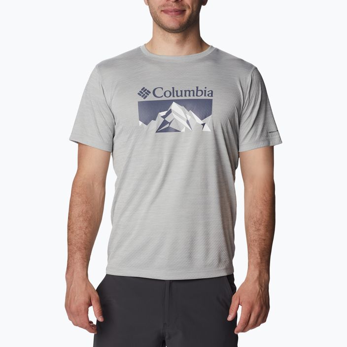 Tricou de trekking pentru bărbați Columbia Zero Rules Grph gri 1533291044