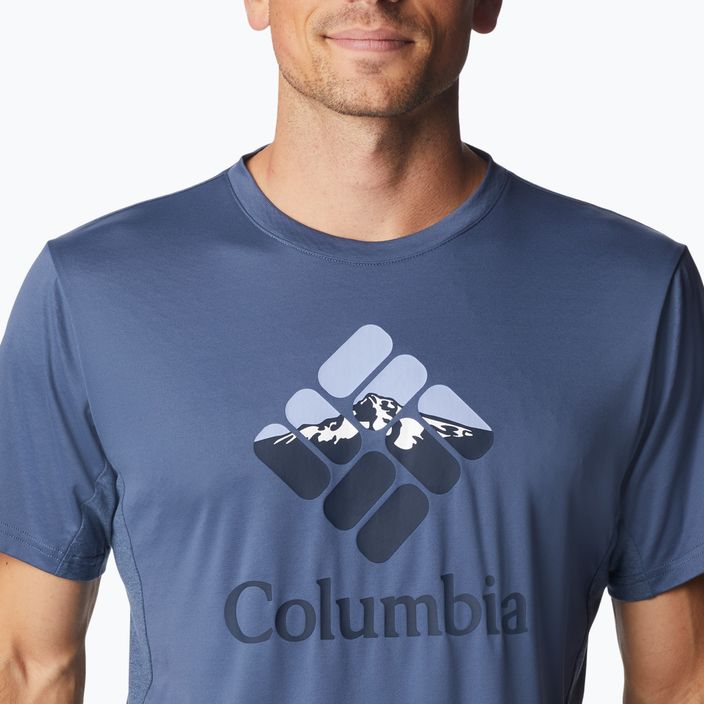 Tricou de trekking pentru bărbați Columbia Zero Ice Cirro-Cool Graphic maro 1990463 4