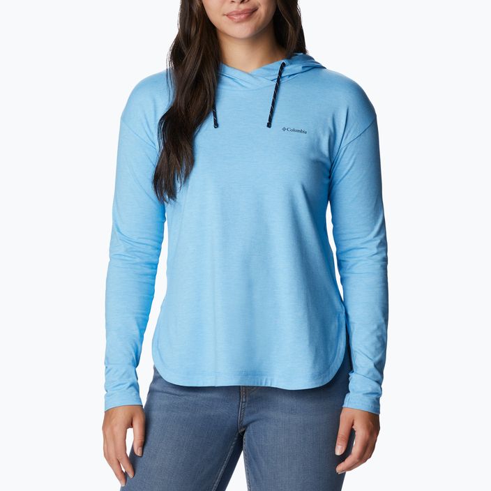 Bluză de trekking pentru femei Columbia Sun Trek EU Hooded Pullover albastră 1981541