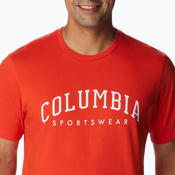 Tricou de trekking pentru bărbați Columbia Rockaway River Graphic roșu 2022181 5