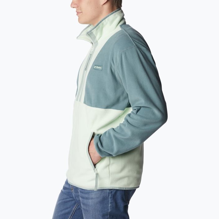 Bluză fleece pentru bărbați Columbia Back Bowl albastru-verde 1890764346 5