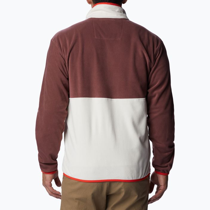 Bluză fleece pentru bărbați Columbia Back Bowl maroon-bej 1890764640 2
