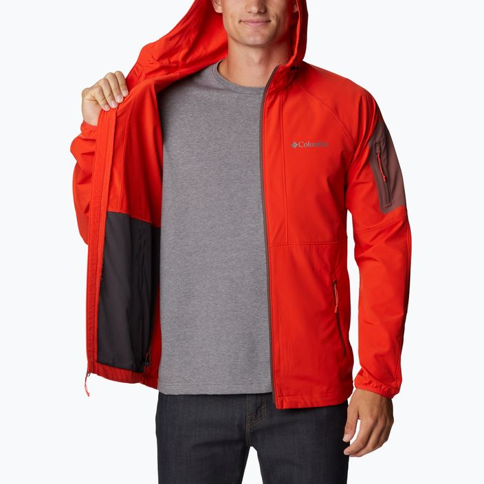 Jachetă Columbia Tall Heights cu glugă și glugă Softshell pentru bărbați, roșu 1975591839 11