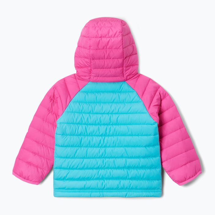 Columbia Powder Lite jachetă cu glugă pentru copii geyser/pink ice 6