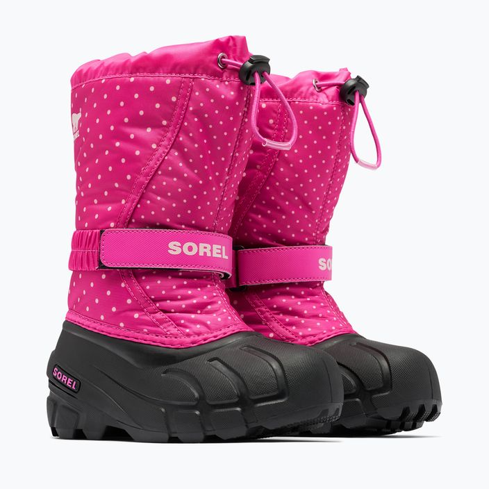 Sorel Flurry Print Girls fucsia fizz/black cizme de trekking pentru copii 13