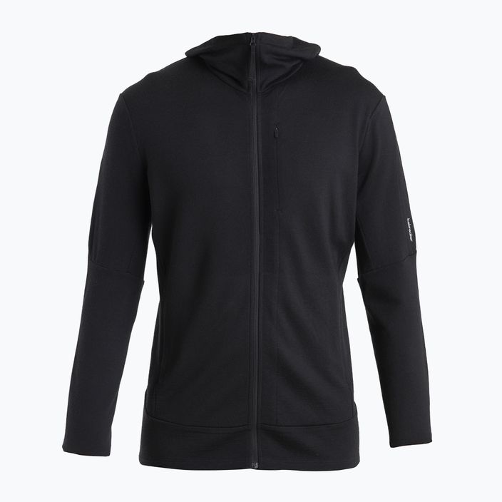 Bluză de trekking pentru bărbați icebreaker Merino 260 Quantum IV Zip Hoodie black 7