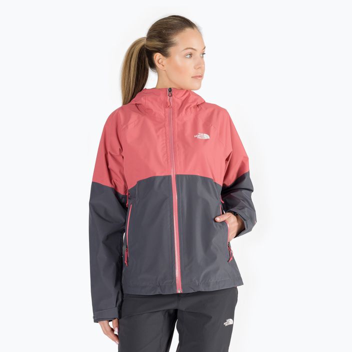 Jachetă de ploaie pentru femei The North Face Diablo Dynamic JKT gri-roz NF0A555W59L1