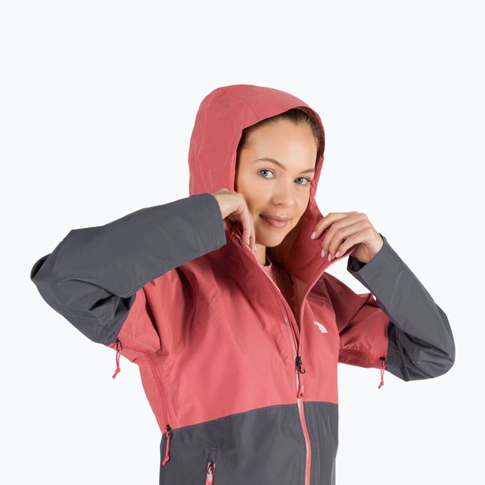 Jachetă de ploaie pentru femei The North Face Diablo Dynamic JKT gri-roz NF0A555W59L1 7