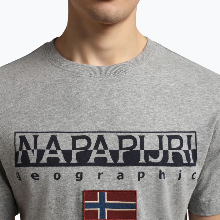 Tricou Napapijri NP0A4GDQ gris pentru bărbați 3