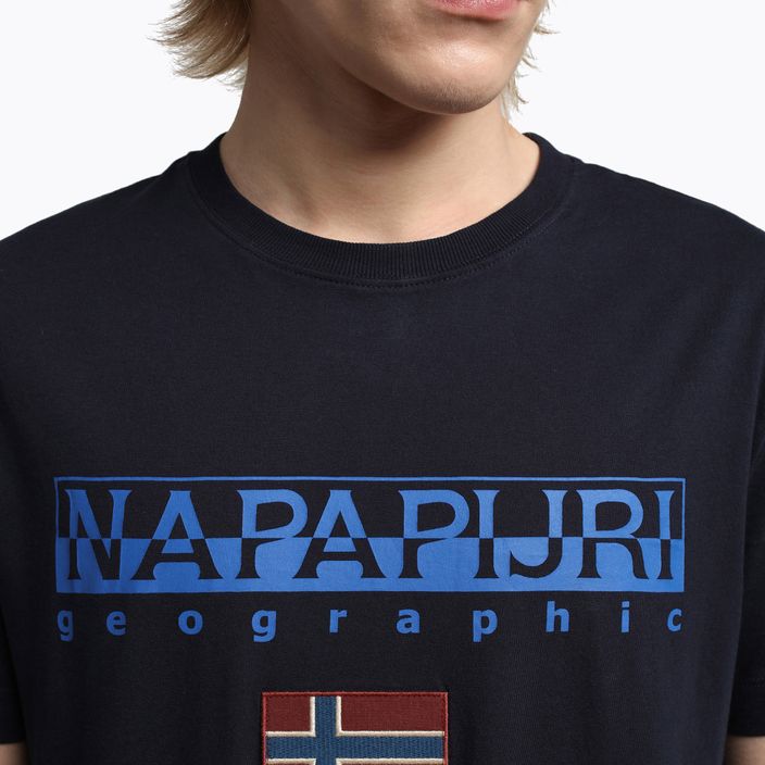Tricou Napapijri NP0A4GDQ azul pentru bărbați 3