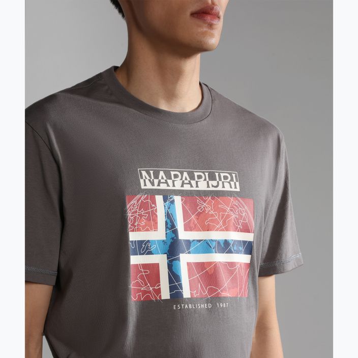 Tricou Napapijri pentru bărbați NP0A4H22 gris 4