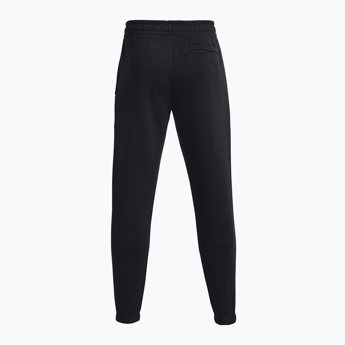 Pantaloni de antrenament pentru bărbați Under Armour Essential Fleece Joggers black/white 6