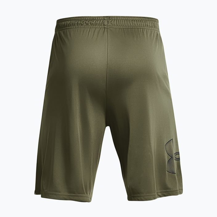 Pantaloni scurți de antrenament pentru bărbați Under Armour Tech Graphic marine din verde/negru 5