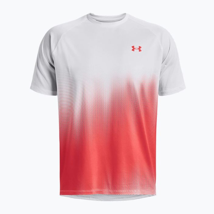 Under Armour Tech Fade tricou de antrenament pentru bărbați roșu și alb 1377053