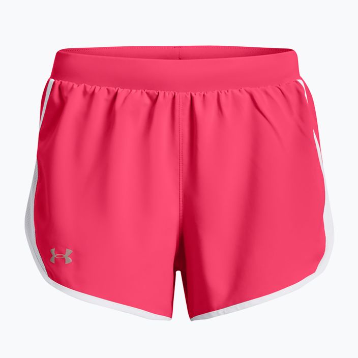 Pantaloni scurți de alergare Under Armour Fly By 2.0 pentru femei, roz și alb 1350196-683 4
