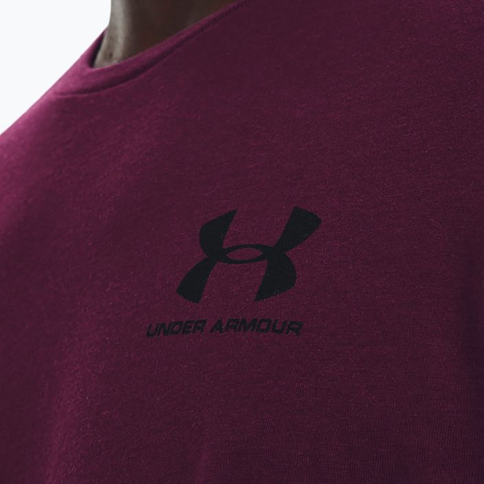 Tricou pentru bărbați Under Armour Sportstyle Left Chest purple stone/black 4