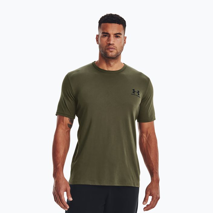 Tricou pentru bărbați Under Armour Sportstyle Left Chest marine green/black