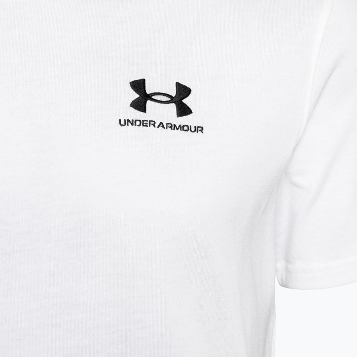 Tricou Under Armour Logo Emb Heavyweight pentru bărbați, alb/negru 6