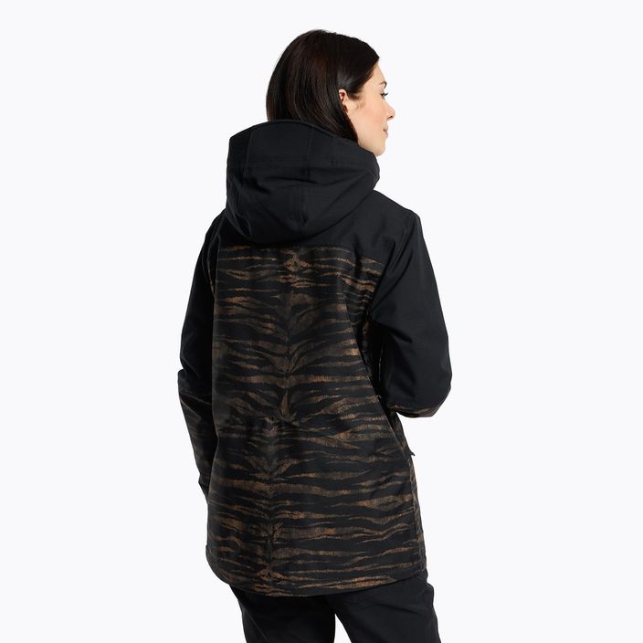 Jachetă de snowboard pentru femei Volcom Shelter 3D Stretch negru-maro H0452210 3