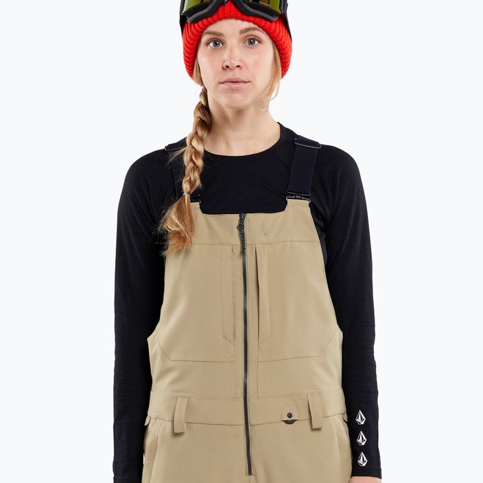 Pantaloni de snowboard pentru femei Volcom Swift Bib Overall khaki 3