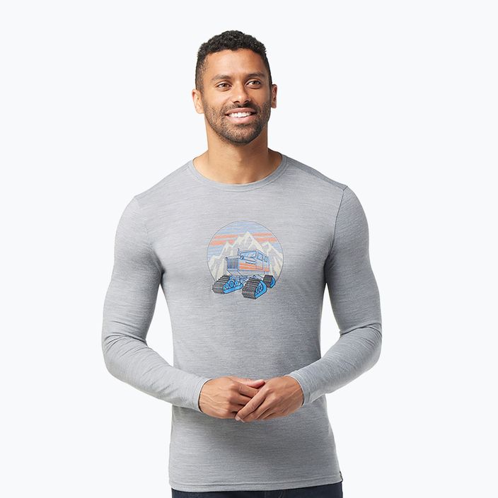 Tricou pentru bărbați Smartwool Snowcat Trek Graphic T-shirt gri deschis 16683