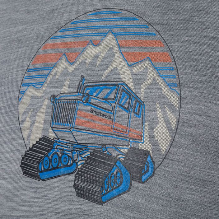 Tricou pentru bărbați Smartwool Snowcat Trek Graphic T-shirt gri deschis 16683 5
