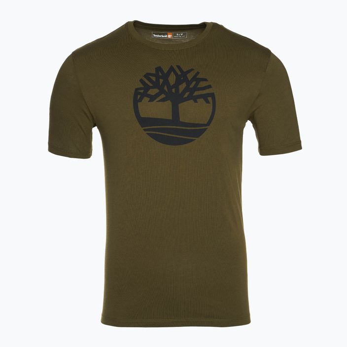 Tricou pentru bărbați Timberland Tree Logo dark olive